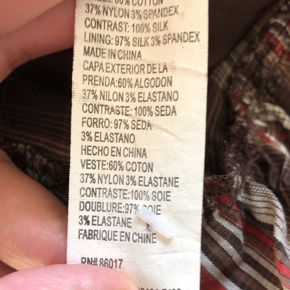 Brown Plaid Western Skirt Size 4 Cowgirl Ruffle hem lined skirt - Picture 9 of 12